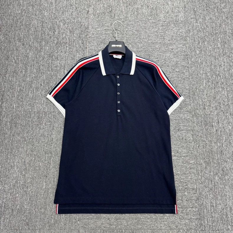 Thom Browne Thom Browne size1 Knitted patchwork polo shirt Size US S / EU 44-46 / 1 - 1 Thumbnail