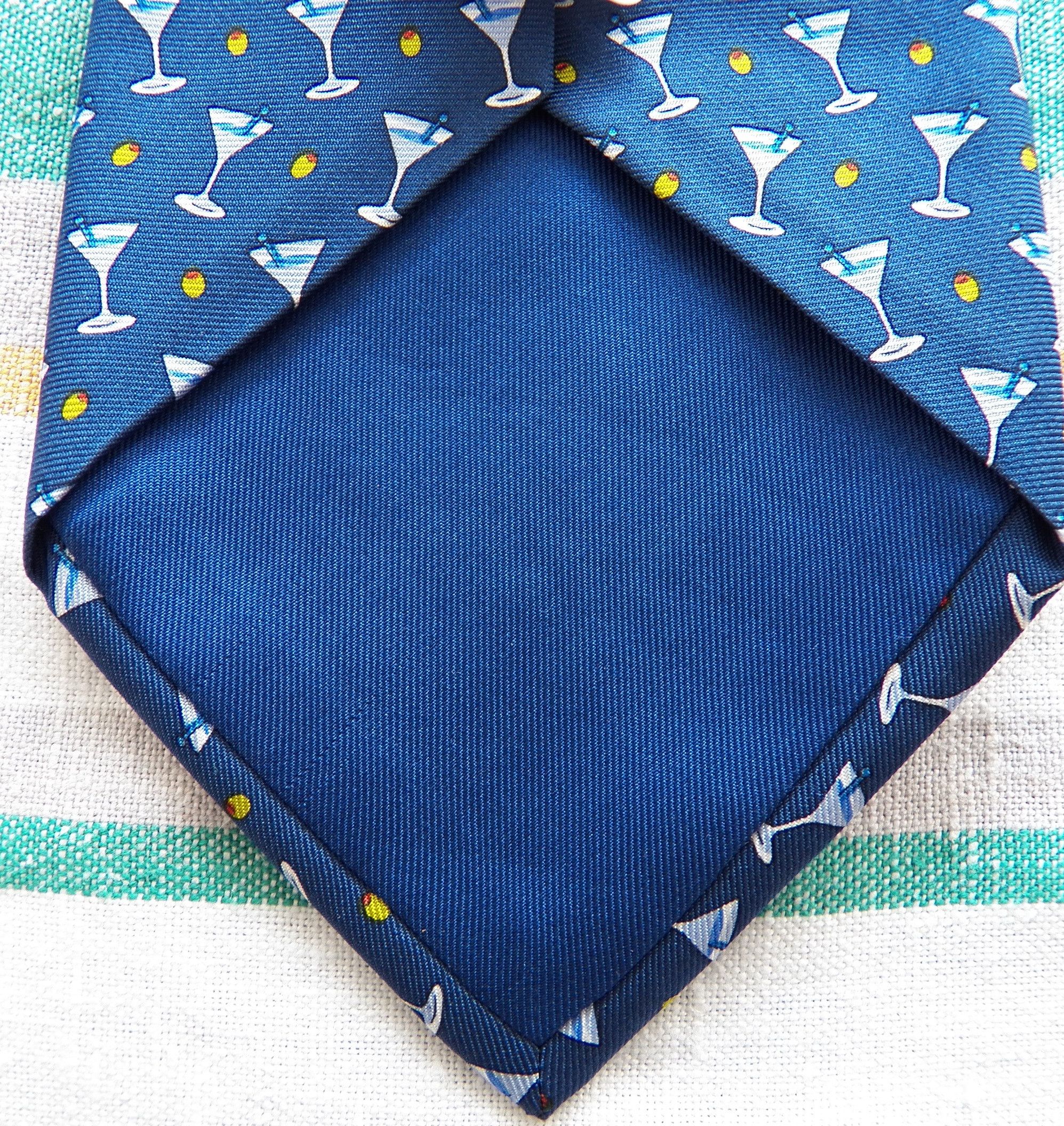 Brooks Brothers Brooks Brothers Country Club Silk Necktie blue martini olive Size ONE SIZE - 7 Thumbnail