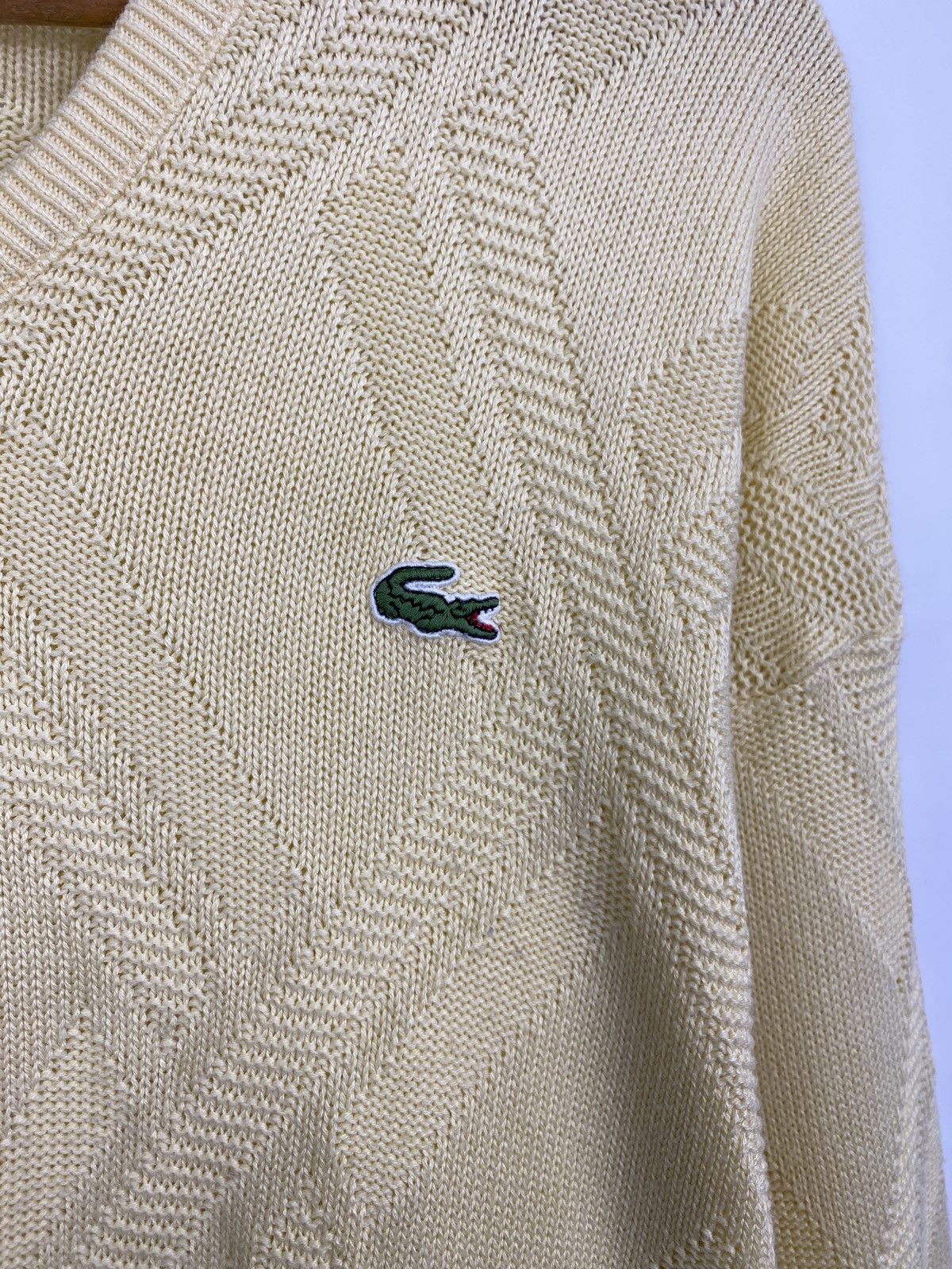 Lacoste 🇫🇷 Vintage 90s Lacoste knitwear sweater rare retro hype Size US XL / EU 56 / 4 - 4 Thumbnail