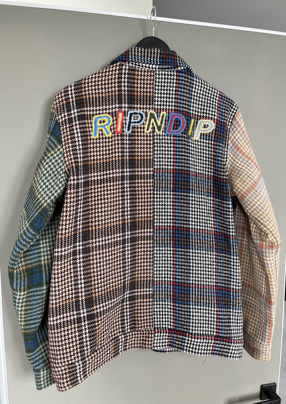 RIPNDIP RipnDip Roygbiv Tweed Plaid Coach Jacket Big Logo Size US S / EU 44-46 / 1 - 13 Thumbnail