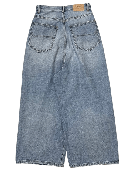 Balenciaga o1bcso1str0924 Low Crotch Jeans in Vintage Blue Size 26" / US 2 / IT 38 - 2 Thumbnail