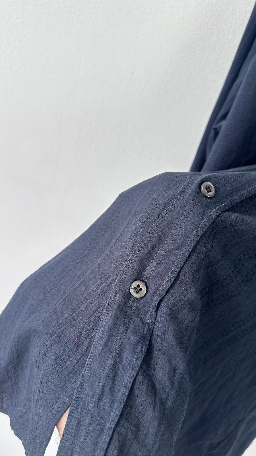 Prada ⁠PRADA Textured Jacquard Cotton Long Sleeve Shirt Size M Size US M / EU 48-50 / 2 - 16 Thumbnail