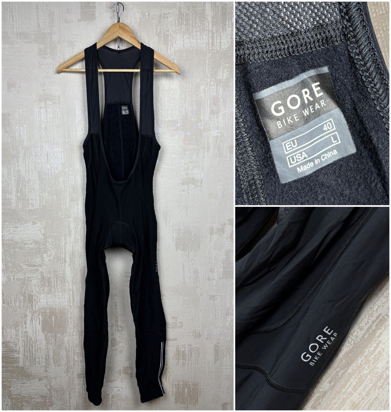 Bicycle Gore Bike Wear Thermal Bib Pants Cycling Men's Size L Size US 34 / EU 50 - 1 Thumbnail