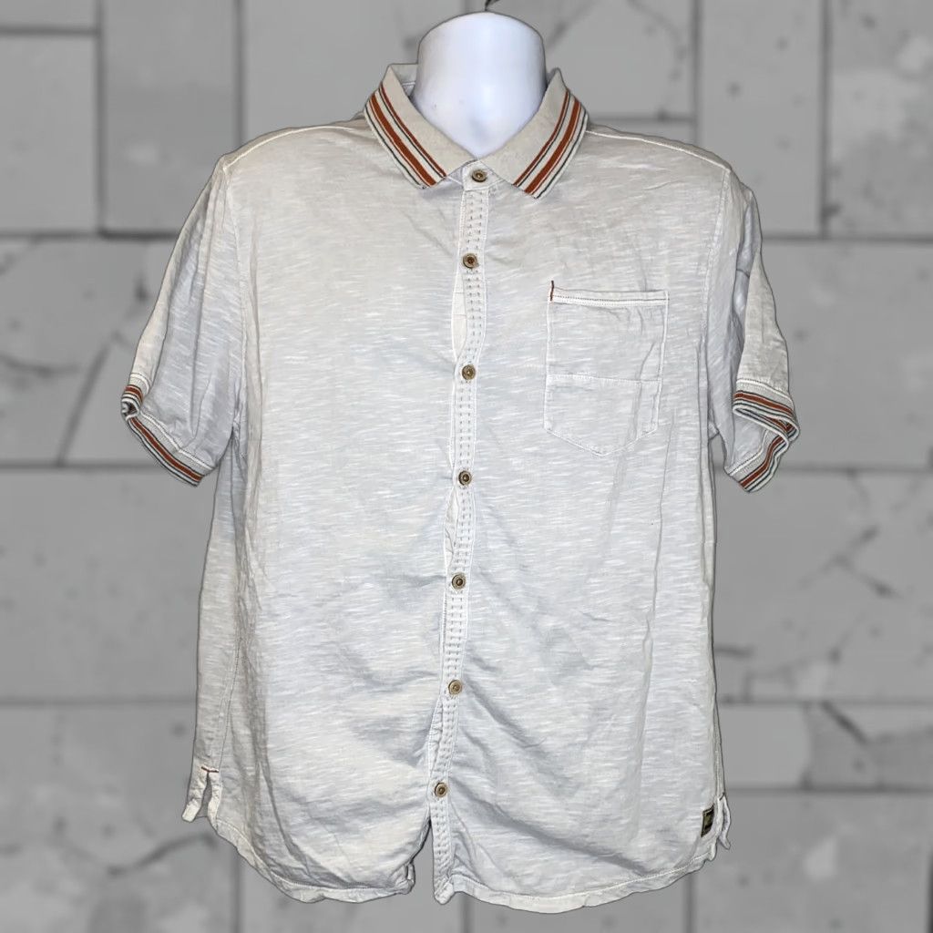 Vintage Zenfari Mens Gray Short Sleeve Button Front Shirt XL Shirts Size US XL / EU 56 / 4 - 1 Thumbnail