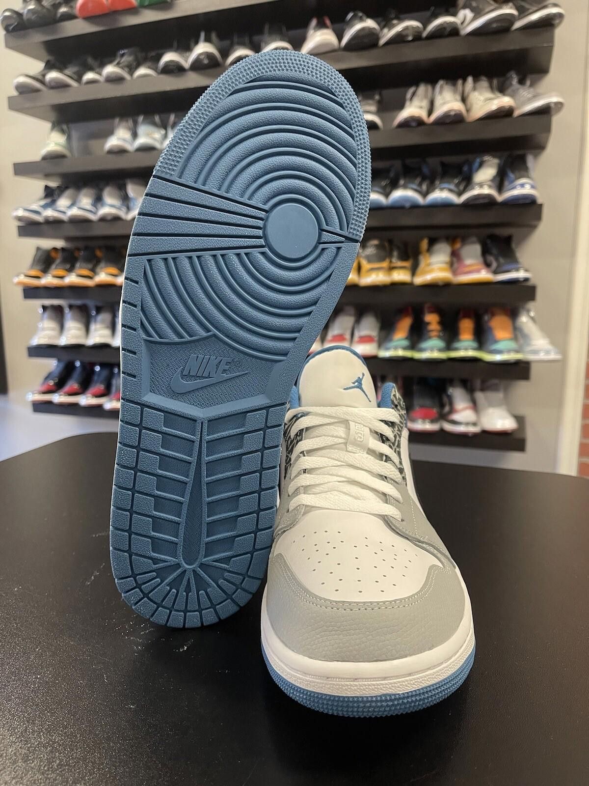 Nike Size 12.5 - Nike Air Jordan 1 Low “True Blue” White Cement Size US 12.5 / EU 45-46 - 8 Thumbnail