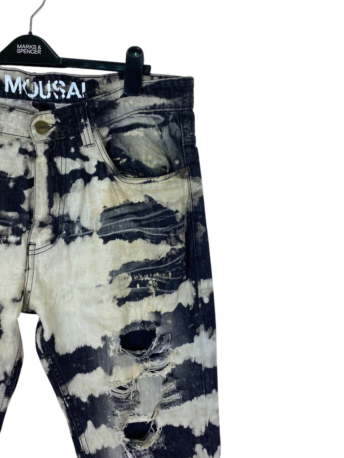 If Six Was Nine × Japanese Brand Japanese Brand Mousai Distressed Patchwork Camo Pants Size US 38 / EU 54 - 3 Thumbnail