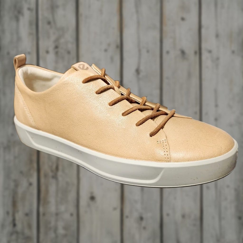 Ecco Ecco Women's Soft 8 Leather Tie Sneaker Size 8 Powder Tan New Size US 8 / IT 38 - 1 Thumbnail