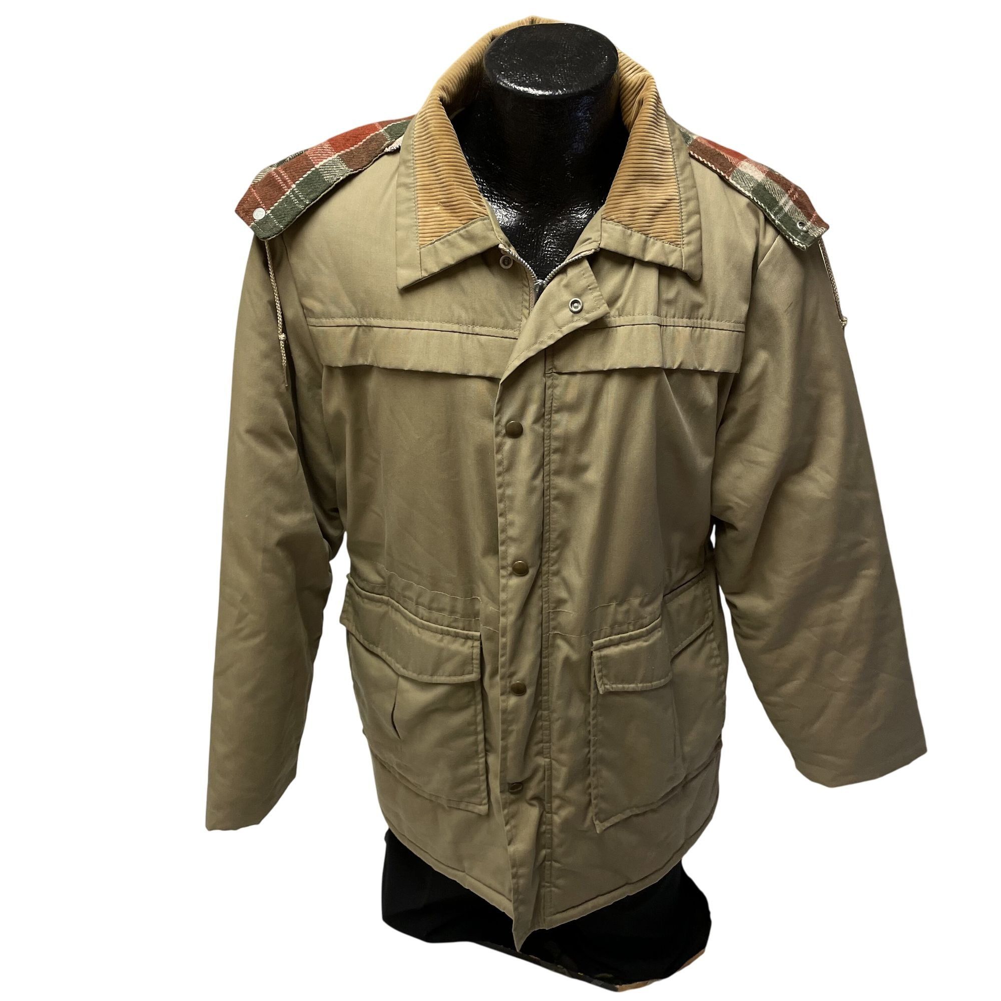 Other Vtg MOD Khaki INSULATED Winter Coat Flannel Jacket Size US L / EU 52-54 / 3 - 1 Thumbnail