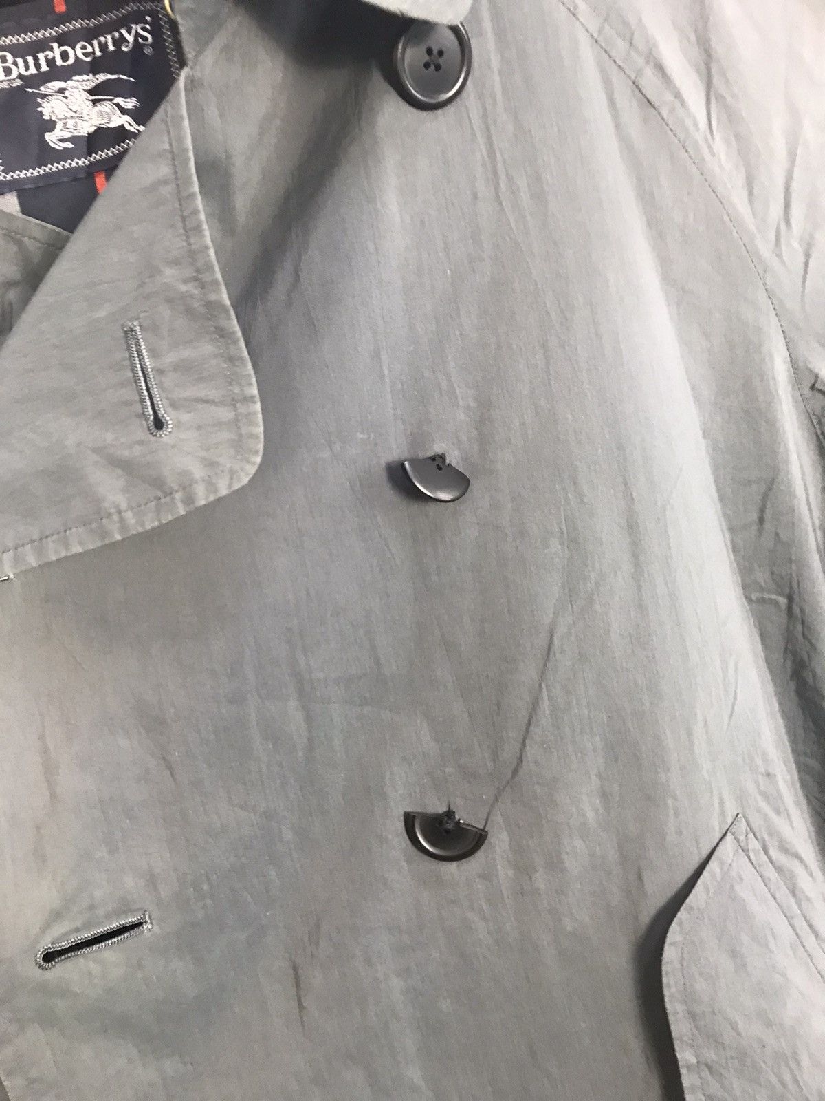 Burberry 90s Burberrys London Trench Coat Black Double Breasted Size US L / EU 52-54 / 3 - 14 Thumbnail