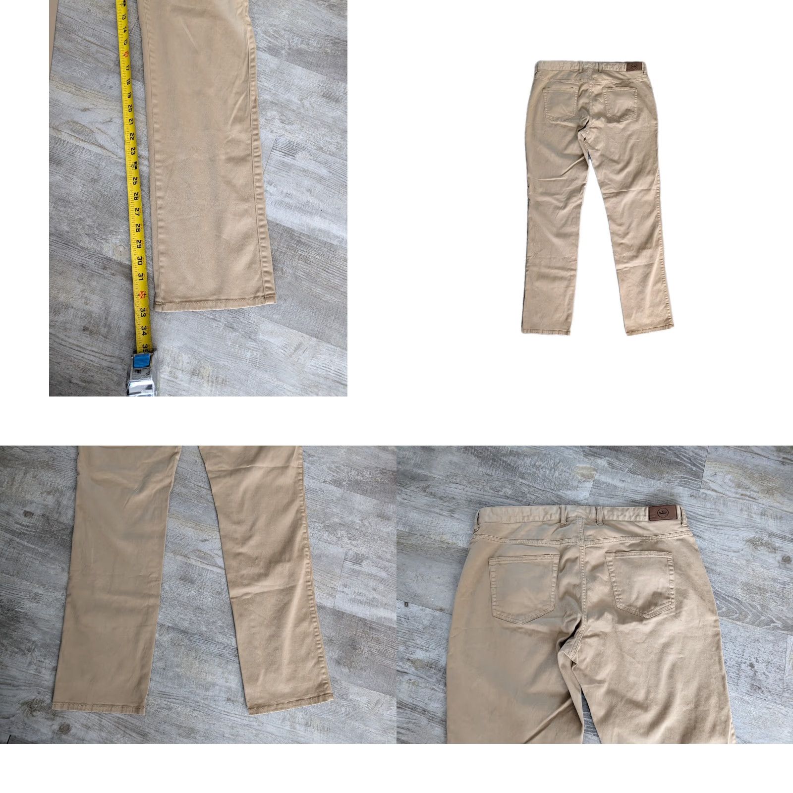 Peter Millar Peter Millar Ultimate Sateen 5 Pocket Chino Pants Mens 38x33 Beige Preppy Logo Business Casual Chino Pants Mens Beige 5-Pocket 38 Inseam 33 Size US 38 / EU 54 - 9 Thumbnail