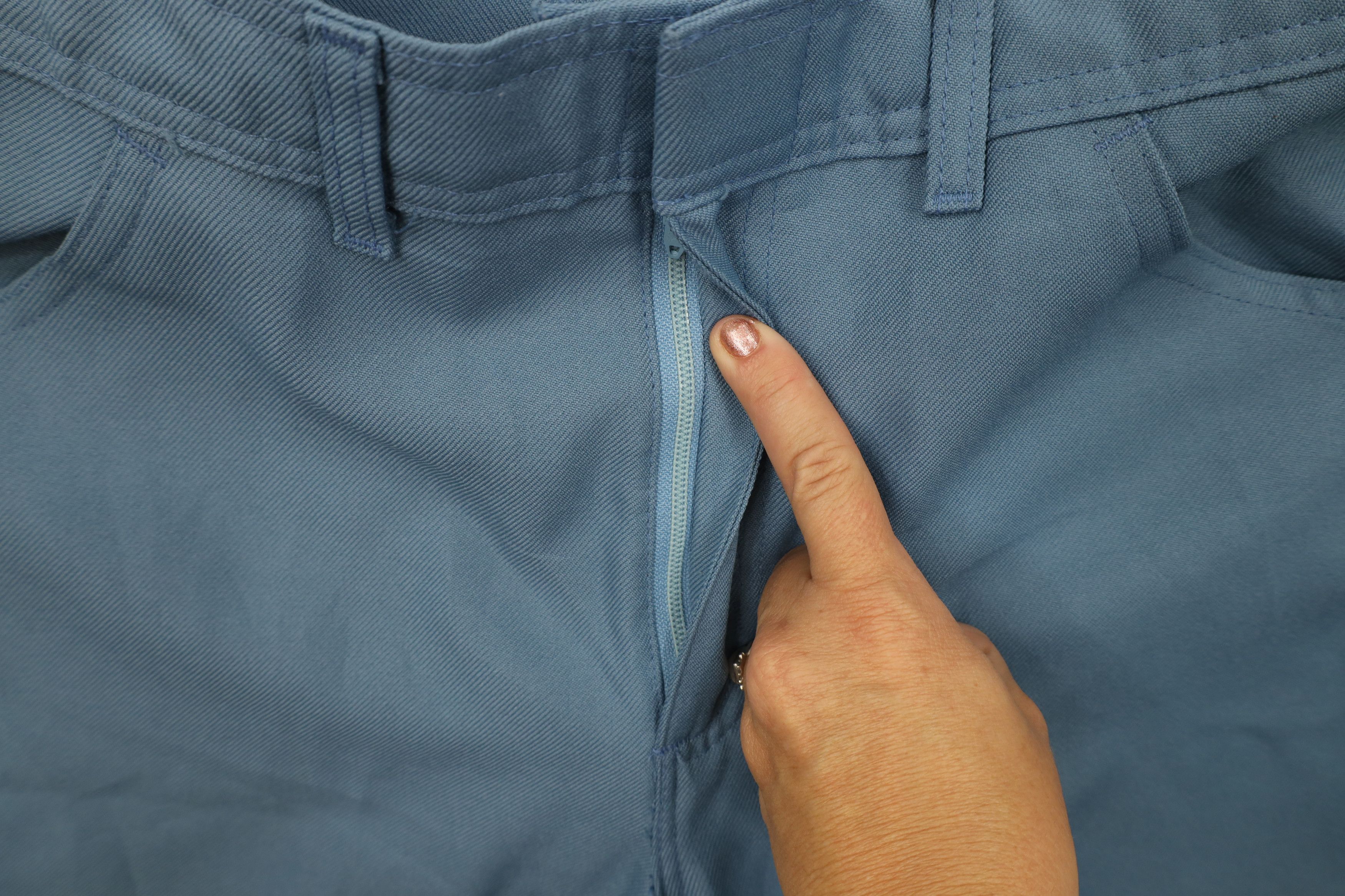 Vintage Vintage 70s Streetwear Knit Flared Wide Leg Chino Pants Blue Size US 36 / EU 52 - 6 Thumbnail