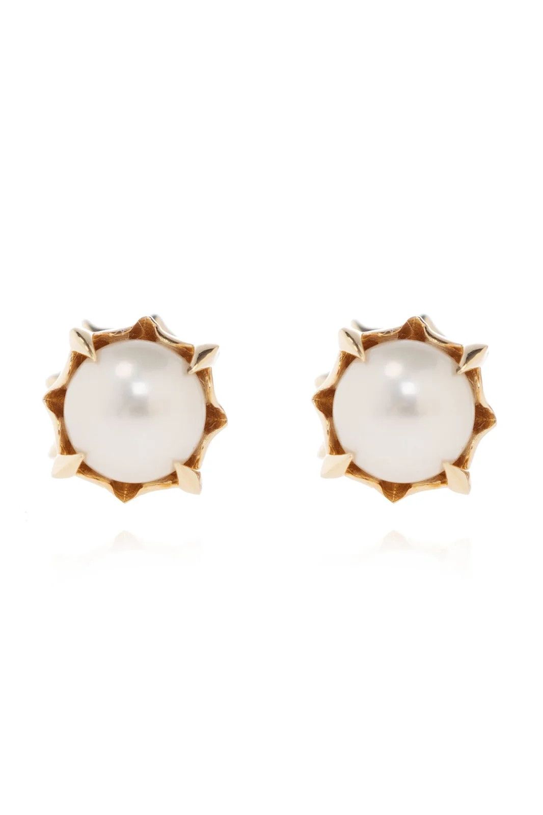 Bottega Veneta o1w1db10525 Size: OS / Sphere Stud Earrings in Gold Size ONE SIZE - 1 Thumbnail