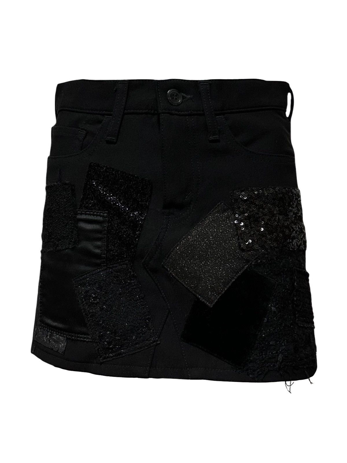 Junya Watanabe JUNYA WATANABE F/W 2014 Multi Texture Patchwork Mini Skirt Size 27" / US 4 / IT 40 - 1 Thumbnail
