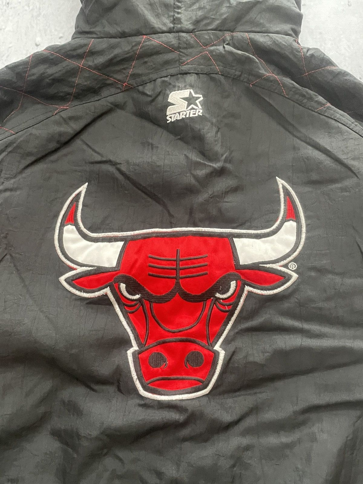 NBA × Starter × Vintage Rare NBA Chicago Bulls Jacket Bomber vintage 90’s Size US XL / EU 56 / 4 - 2 Thumbnail