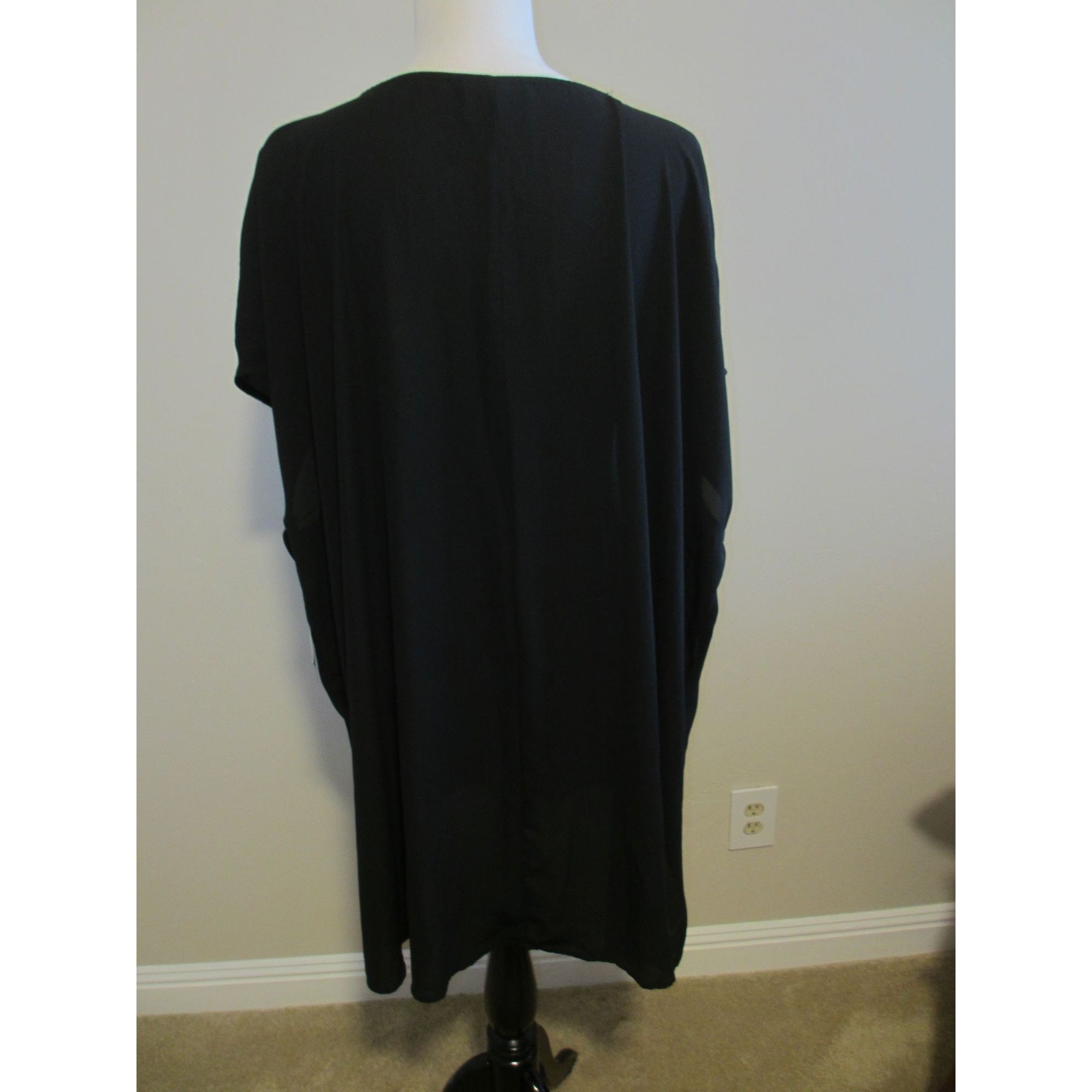 Other AVA & VIV Black Kimono-Style Tunic Dress With Crochet Trim V Size 4XL / US 24-26 - 6 Thumbnail