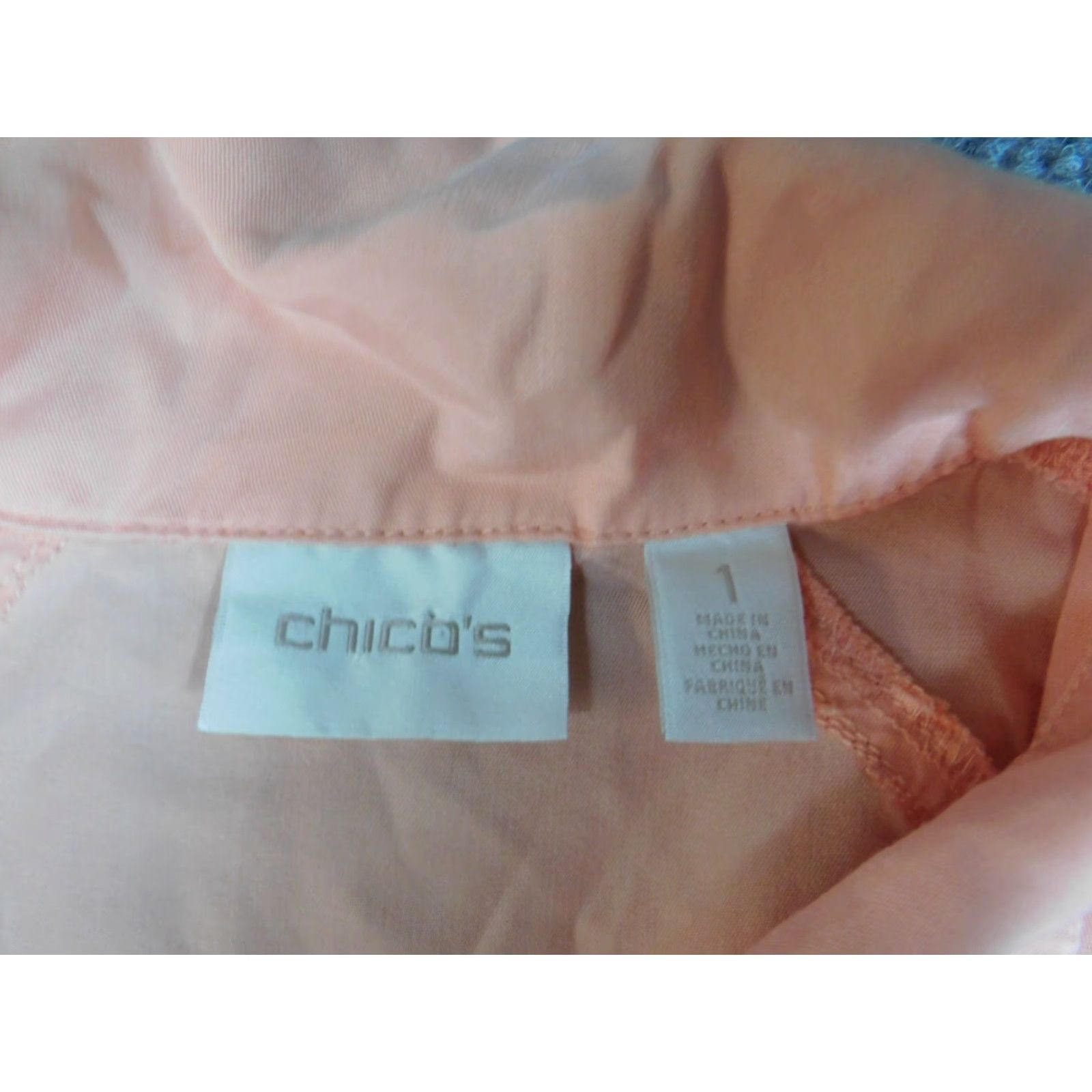 Vintage Chicos Blouse Shirt Womens 1 Pink Collared Button Up Long Sleeve Lyocell Casual Regular Basic Cristal Zoo Animals Stretch Size XS / US 0-2 / IT 36-38 - 5 Thumbnail