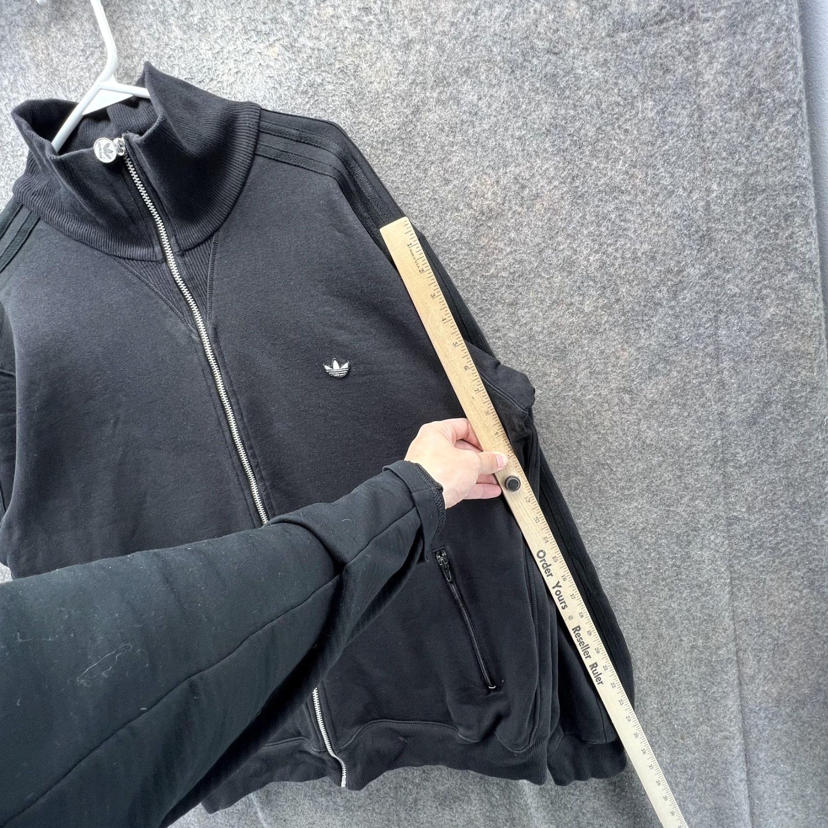 Adidas Adidas Track Jacket Mens 2XL Black Full Zip Fleece 3 Stripes Trefoil Originals Size US XXL / EU 58 / 5 - 2 Thumbnail