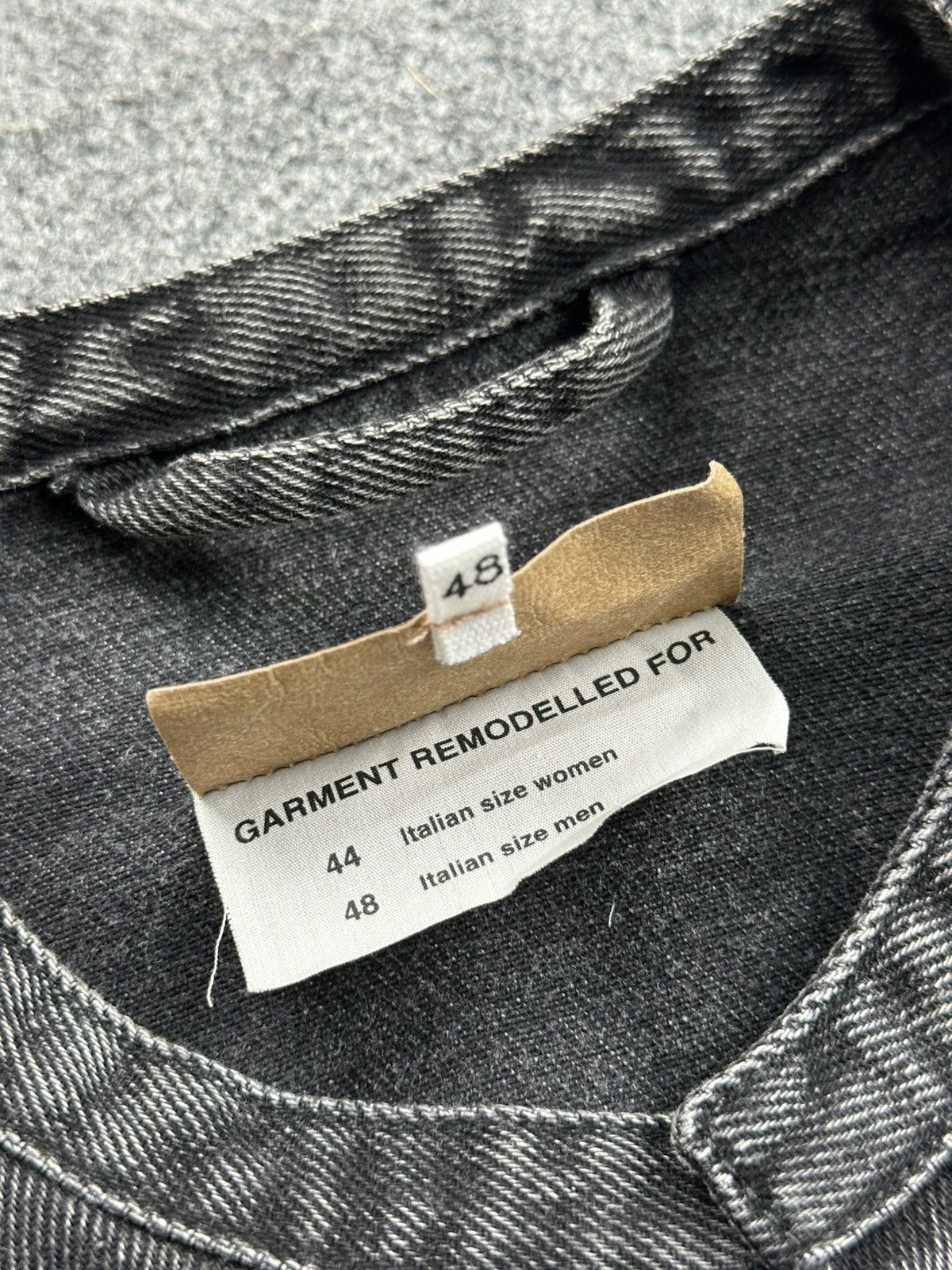 Maison Margiela Maison Margiela - MM6 Collarless Denim Jacket - Washed Black Size US M / EU 48-50 / 2 - 11 Thumbnail