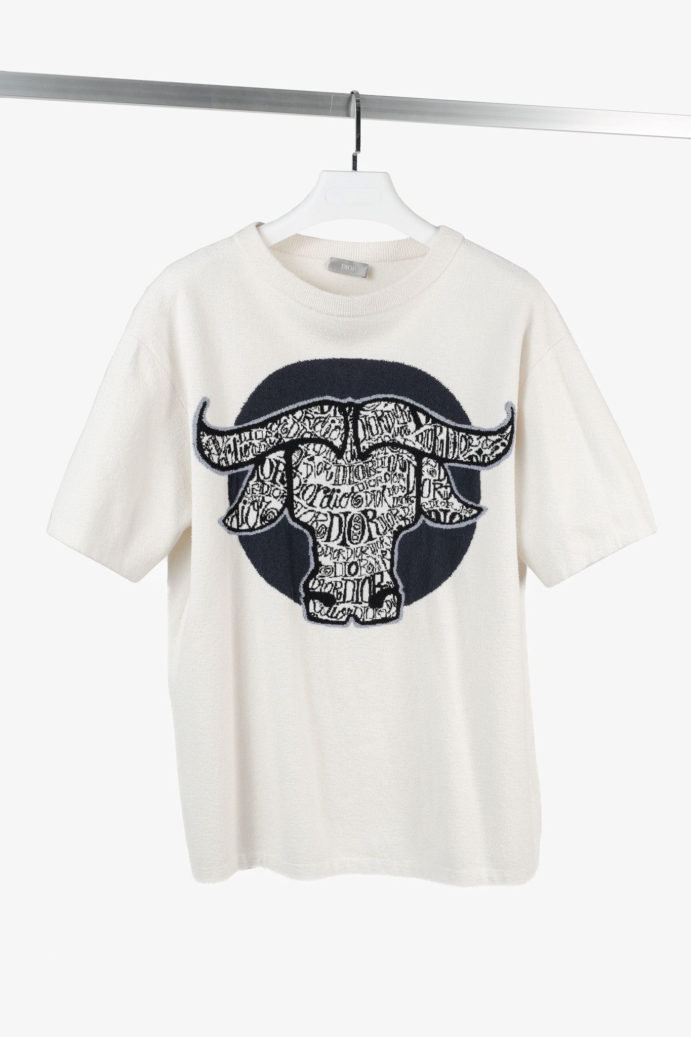Dior × Stussy Dior x Stussy "Year of the Ox" Ivory Terry Cloth Graphic Tee Size US M / EU 48-50 / 2 - 1 Thumbnail