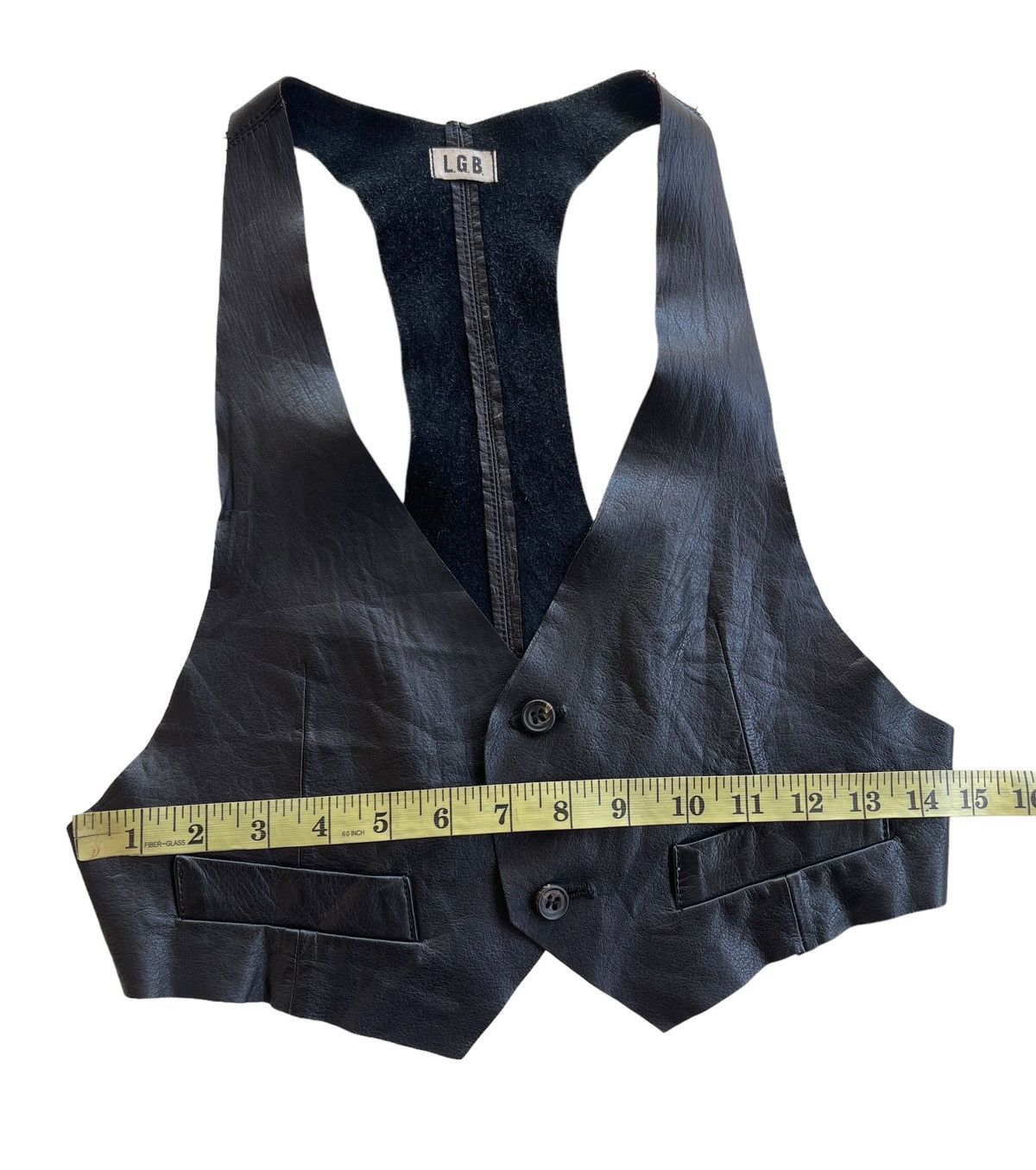Le Grande Bleu (L.G.B.) L.G.B Rockabilly Maniac Cowhide Leather Vest Size XS / US 0-2 / IT 36-38 - 3 Thumbnail