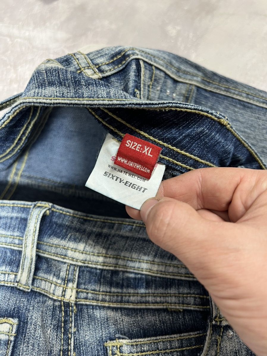 Japanese Brand Rheistones Flared IfSixWasNine Style Fade Distressed Pants Size 36" / US 14 / IT 50 - 11 Thumbnail