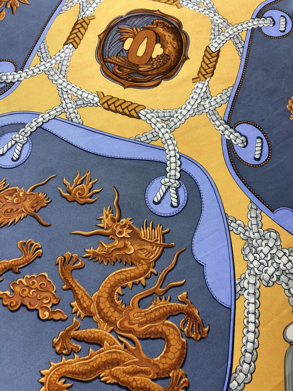Hermes Vintage Hermes Paris Tsubas silk handkerchief scarf chain Size ONE SIZE - 16 Thumbnail