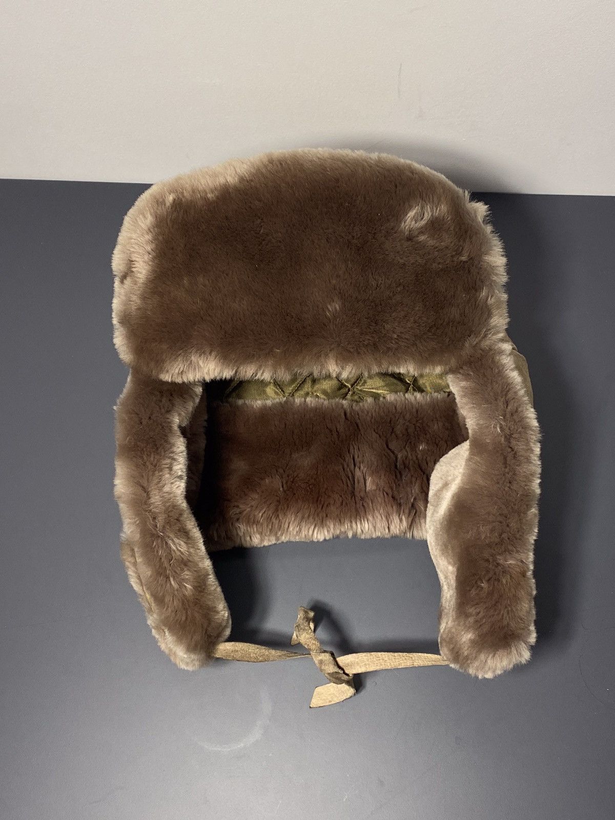 Vintage NATURAL FUR USHANKA HAT LEATHER VINTAGE Y2K SNOW Size ONE SIZE - 3 Thumbnail