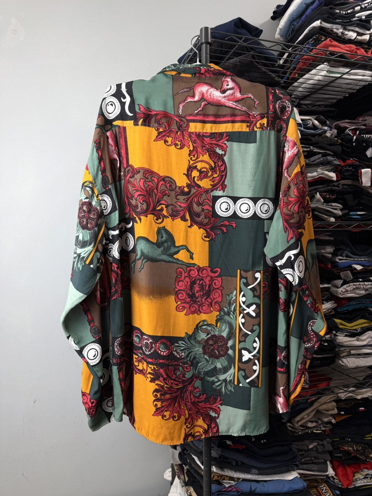 Vintage 90’s Vintage Afters Shirt Company Versace Medusa Style Shirt Size US XL / EU 56 / 4 - 13 Thumbnail