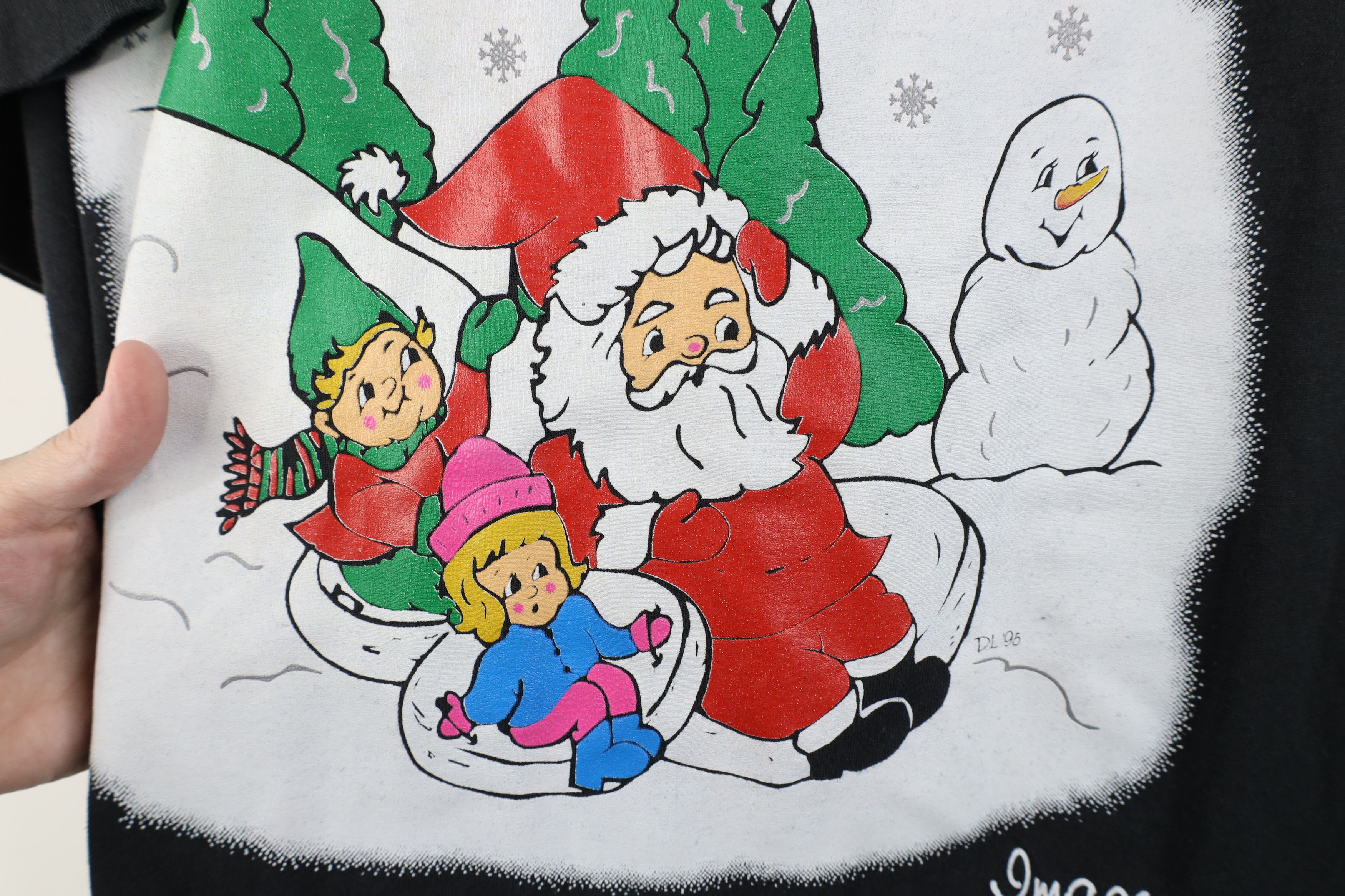 Vintage Vintage 90s Christmas Holidays Santa Claus T-Shirt Black USA Size US XL / EU 56 / 4 - 9 Thumbnail