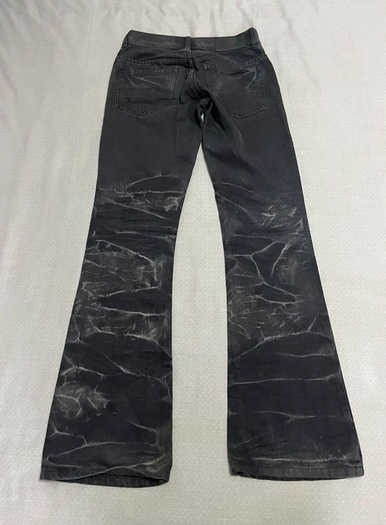 Yohji Yamamoto Vintage Distressed Black Denim Flared Pants-2506 Size 28" / US 6 / IT 42 - 5 Thumbnail