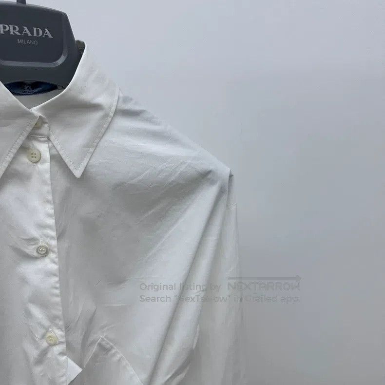 Prada Prada White medium-length shirt Size XS / US 0-2 / IT 36-38 - 3 Thumbnail