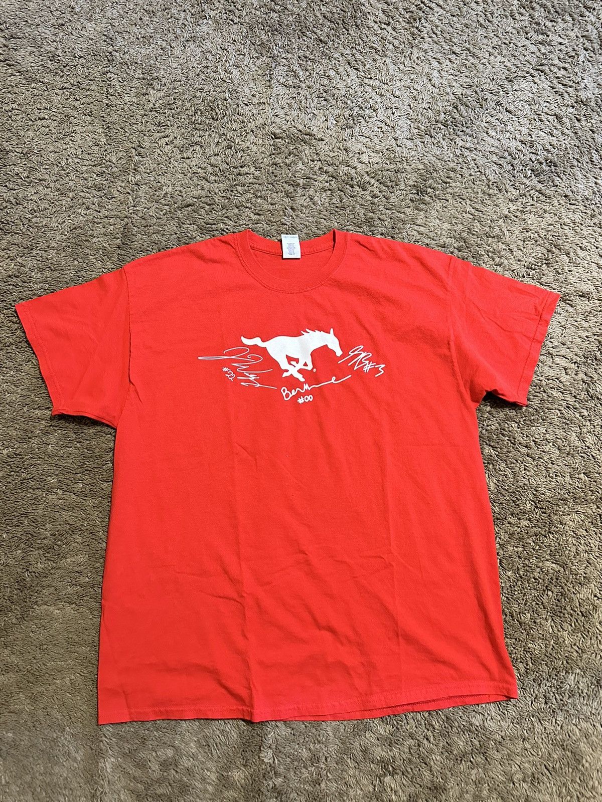 NCAA × Vintage Vintage NCAA SMU Mustangs “triple red” 2017 shirt size XL Size US L / EU 52-54 / 3 - 1 Thumbnail