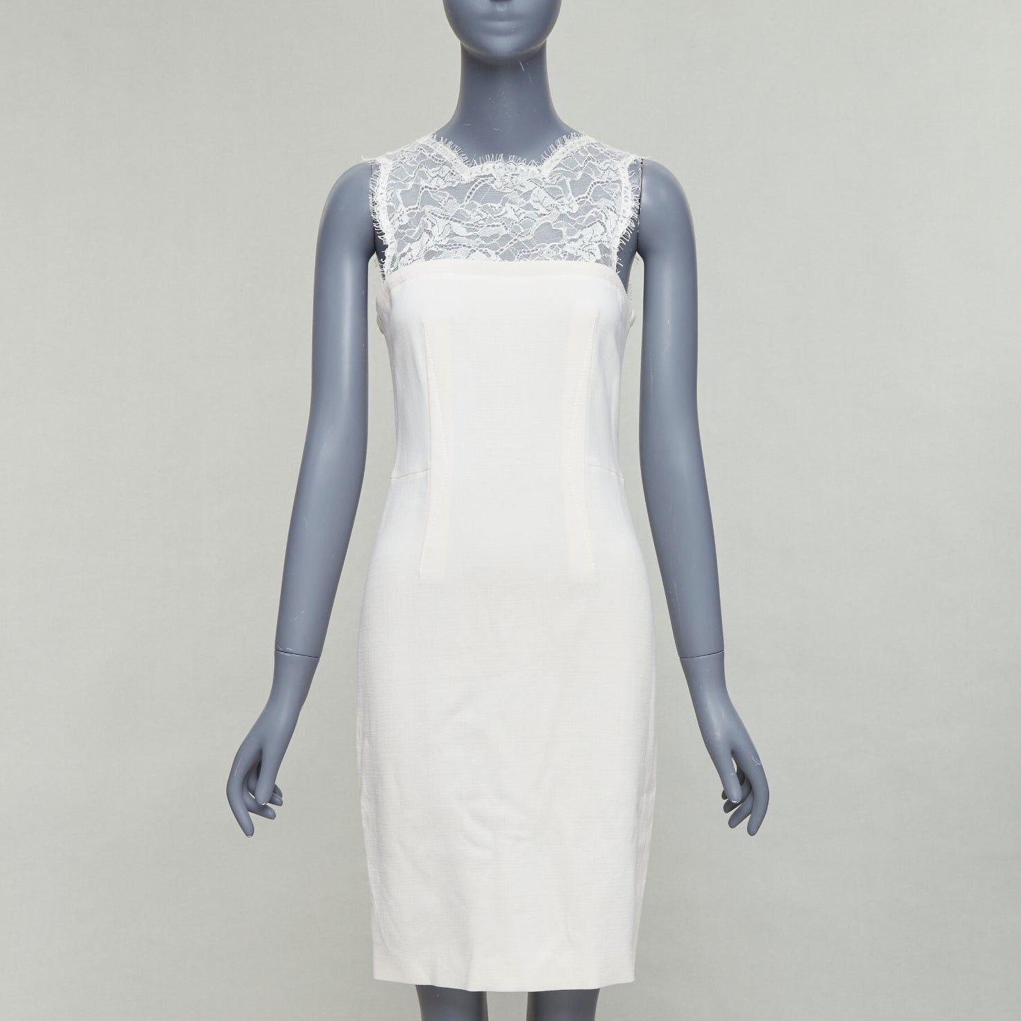 lace summer dress Christen Asymmetrical One-Shoulder White Lace Dress main image 1