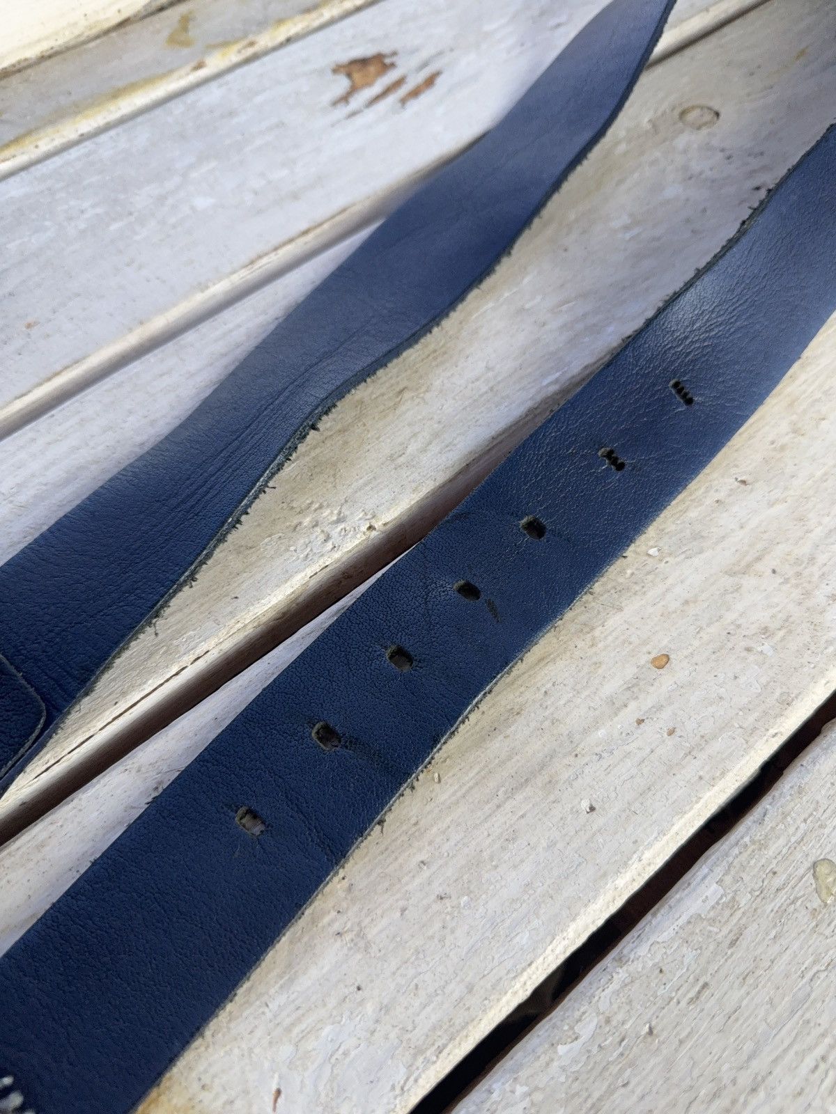 Japanese Brand Vntg Leather Belt Y2K Style Burberry Punk Metal Avant Garde Size ONE SIZE - 5 Thumbnail