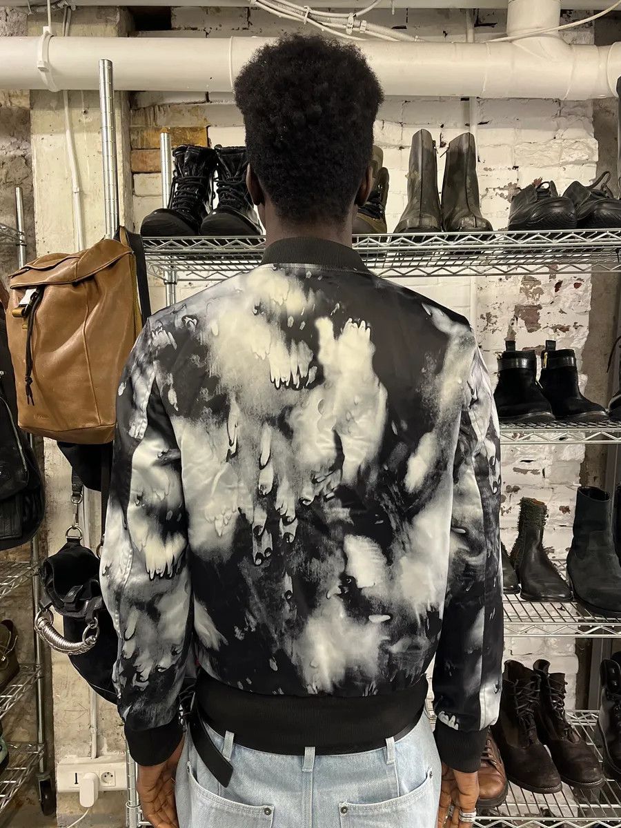 Saint Laurent Paris SS2017 Saint Laurent Ink Grey & Black Tie-Dye Bomber Jacket Size US S / EU 44-46 / 1 - 4 Thumbnail