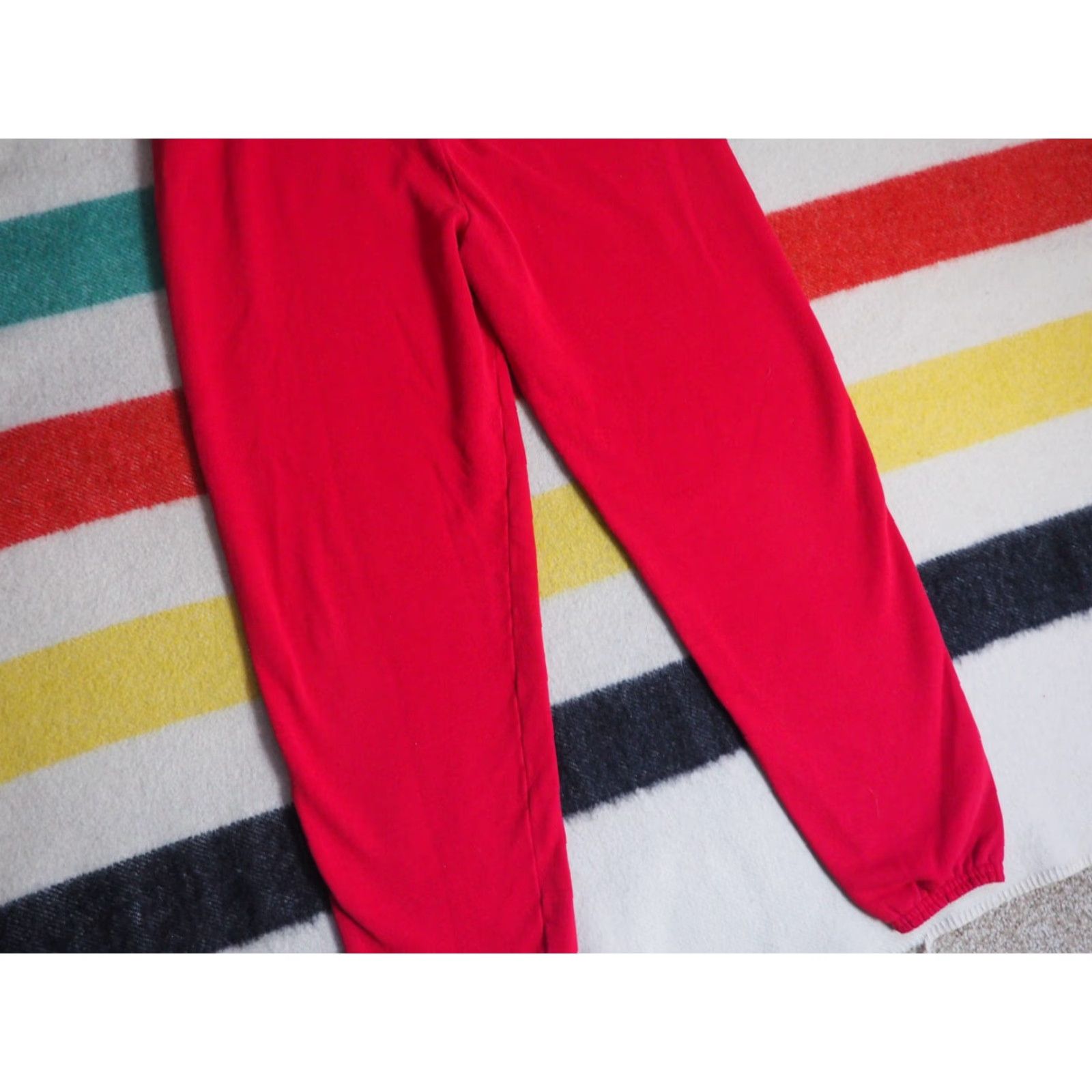 Disney VINTAGE Disney Sweatpants 34x28 Mickey Mouse Red Cotton Drawstring 90s Mens Size US 33 - 5 Thumbnail