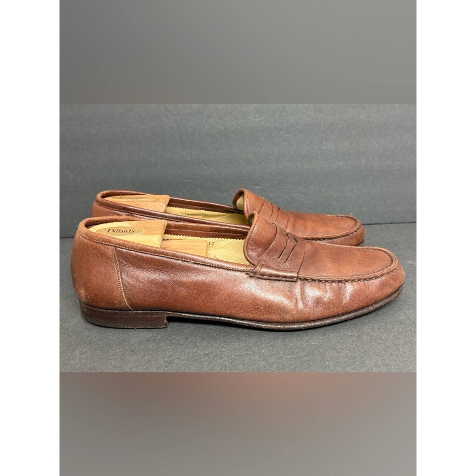Santoni SANTONI Casual Leather Loafer Slip-On Shoes Men US 12 D $599 Size US 12 / EU 45 - 6 Thumbnail