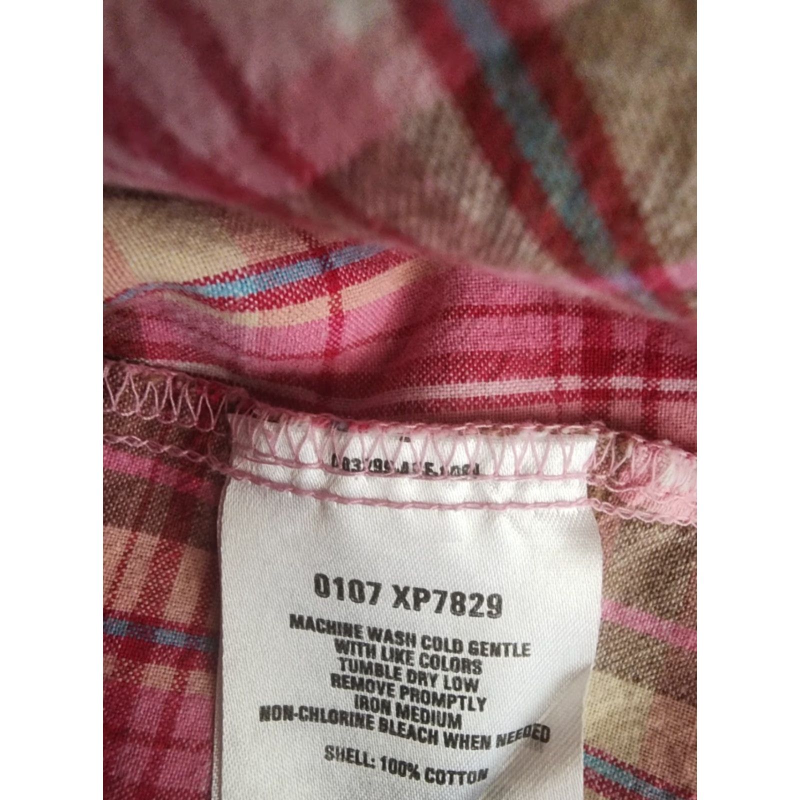 Vintage Womens Coloumbia Button-Up Shirt Pink Plaid Sleeveless Collared 100% Cotton Casual Vintage? Size L / US 10 / IT 46 - 8 Thumbnail