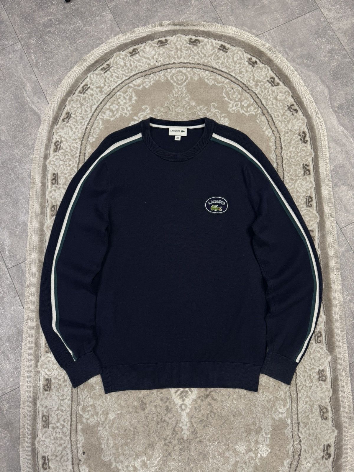 Lacoste Vintage Lacoste Striped Sweatshirt Crewneck Jumper Size US M / EU 48-50 / 2 - 1 Thumbnail