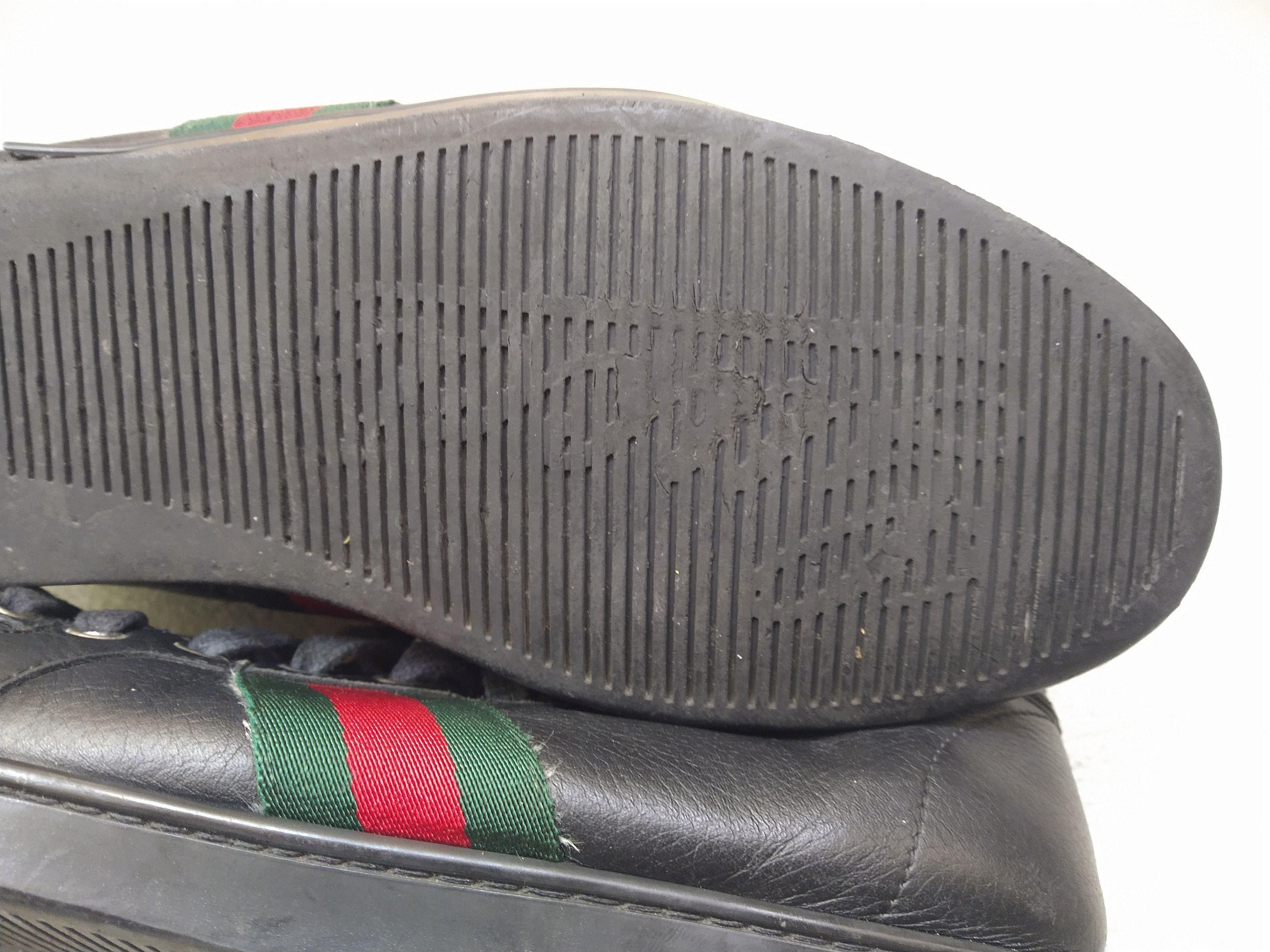 Gucci Gucci High Top Sneakers Black Leather Size 9.5 Lace Up Size US 9.5 / EU 42-43 - 20 Thumbnail