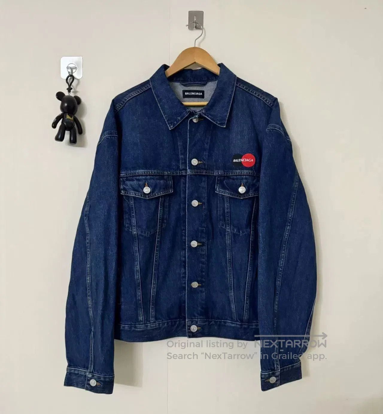 Balenciaga balenciaga denim jacket with logo. Size US XXL / EU 58 / 5 - 1 Thumbnail