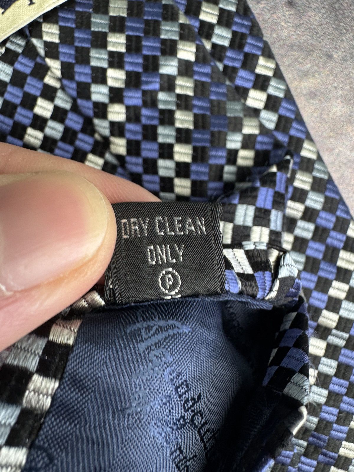 Aquascutum Aquascutum London Silk Tie Geometric Check Pattern Size ONE SIZE - 9 Thumbnail