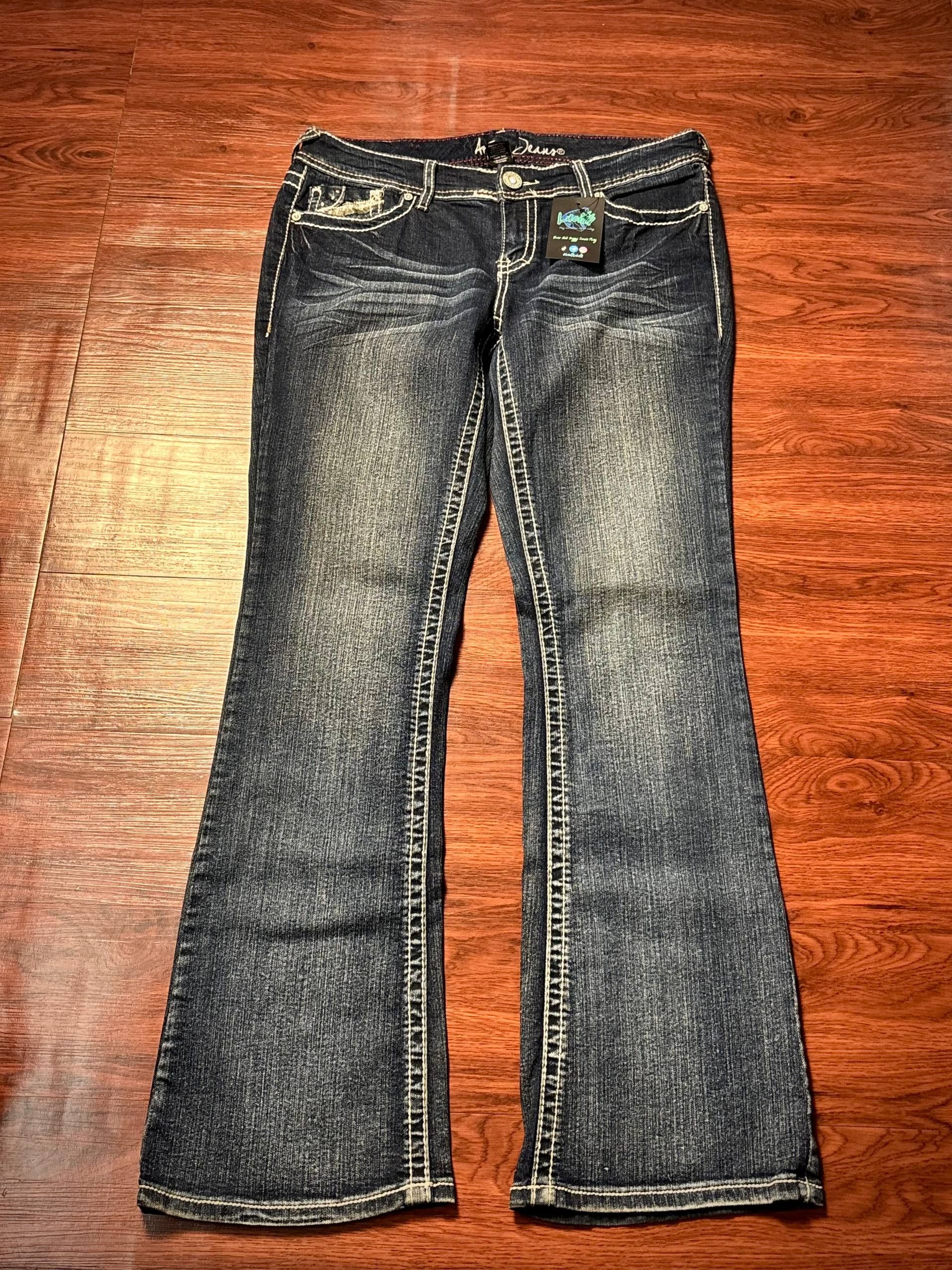 If Six Was Nine Vintage Y2K Ariya Jeans Designer Embroidered Denim Pants Size 36" / US 14 / IT 50 - 2 Thumbnail