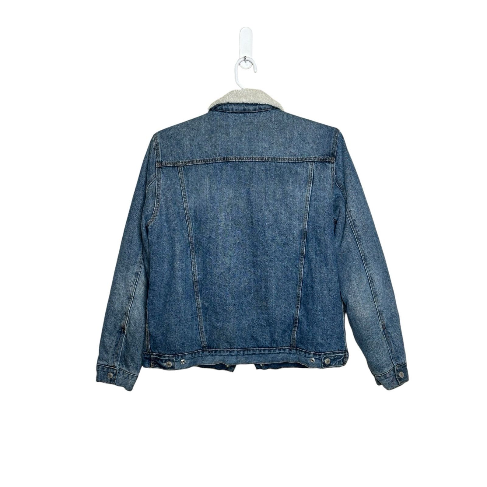 Gap Gap blue denim sherpa snap buttoned jacket size Large Size US L / EU 52-54 / 3 - 9 Thumbnail