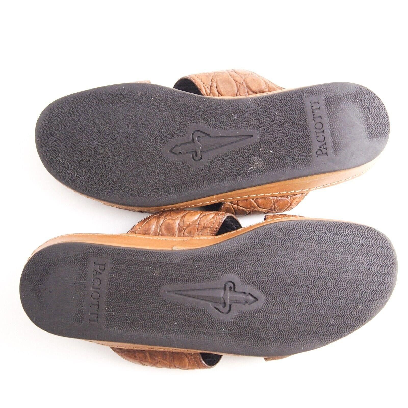 Paciotti Paciotti Slides Sandals Brown Croc US 11 EU 44 Size US 11 / EU 44 - 8 Thumbnail