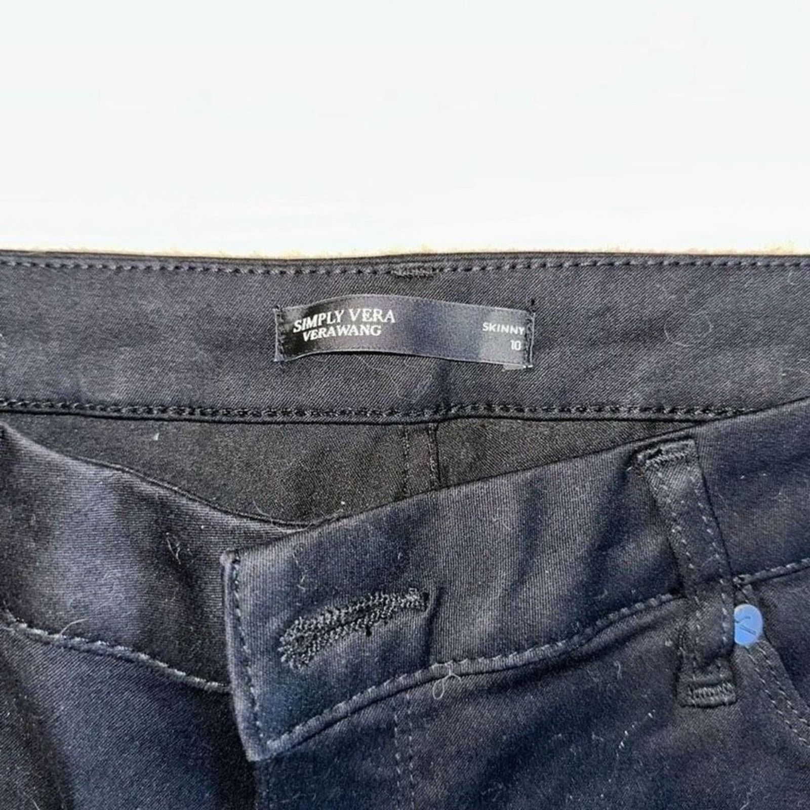 Vera Wang Simply Vera by Vera Wang Skinny Black Jeans | Sz 10 Size 32" / US 10 / IT 46 - 3 Thumbnail