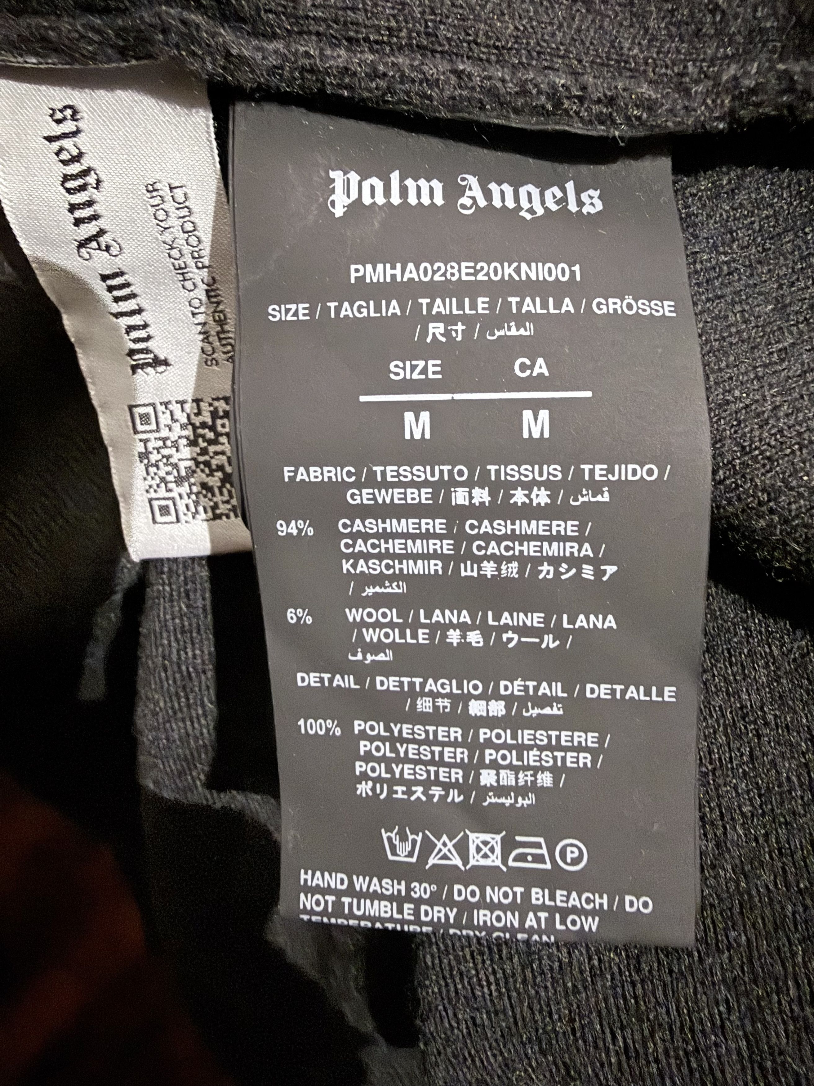 Palm Angels Pure Cashmere Sweatshirt Zipped Side Stripes Size US M / EU 48-50 / 2 - 12 Thumbnail