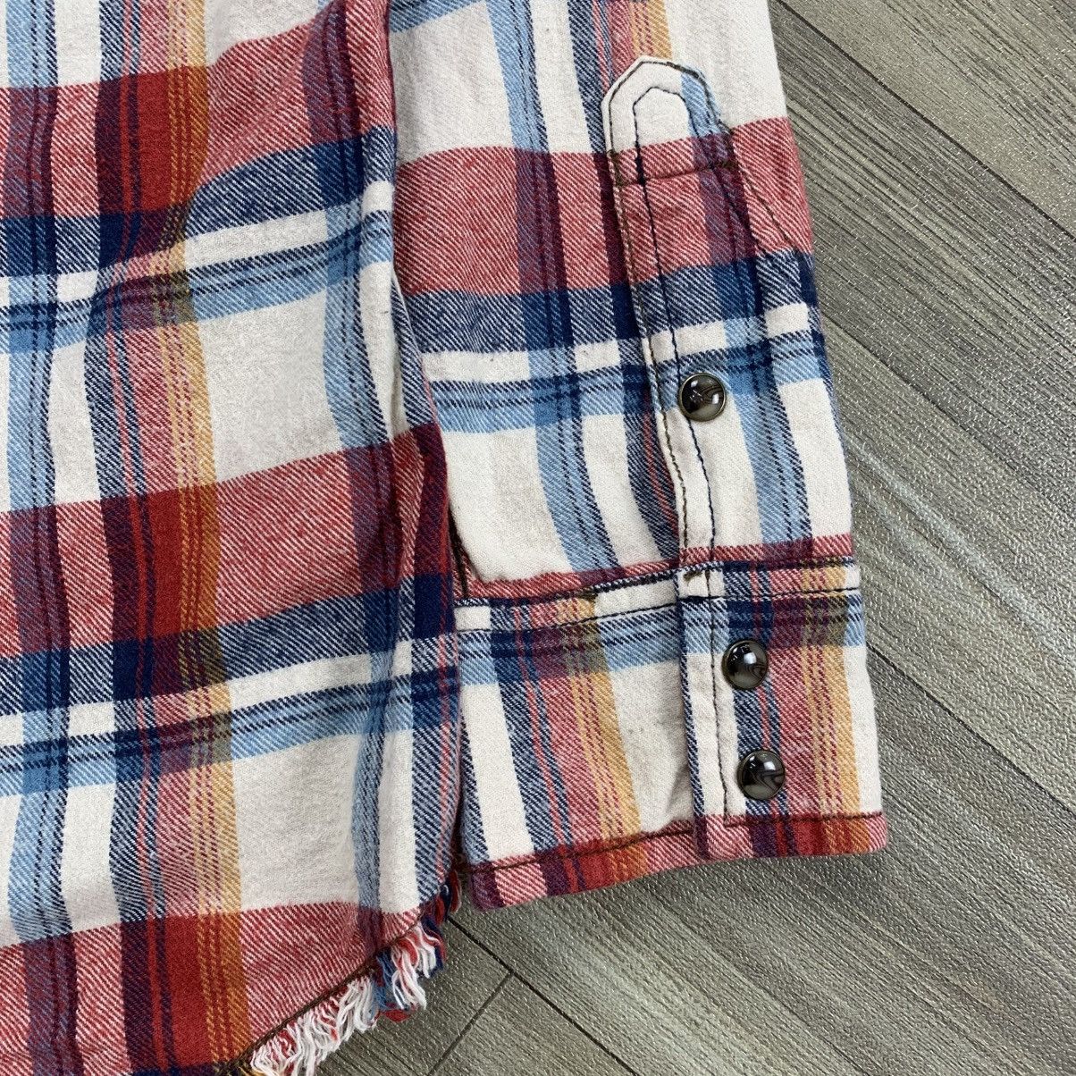 If Six Was Nine × Japanese Brand × Le Grande Bleu (L.G.B.) GOA Punk Unfinished Plaid Western Flanel Shirt Size US S / EU 44-46 / 1 - 12 Thumbnail