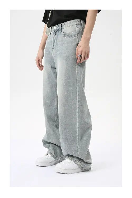 Other Washed light blue straight-leg loose-fitting jeans Size US 32 / EU 48 - 4 Thumbnail
