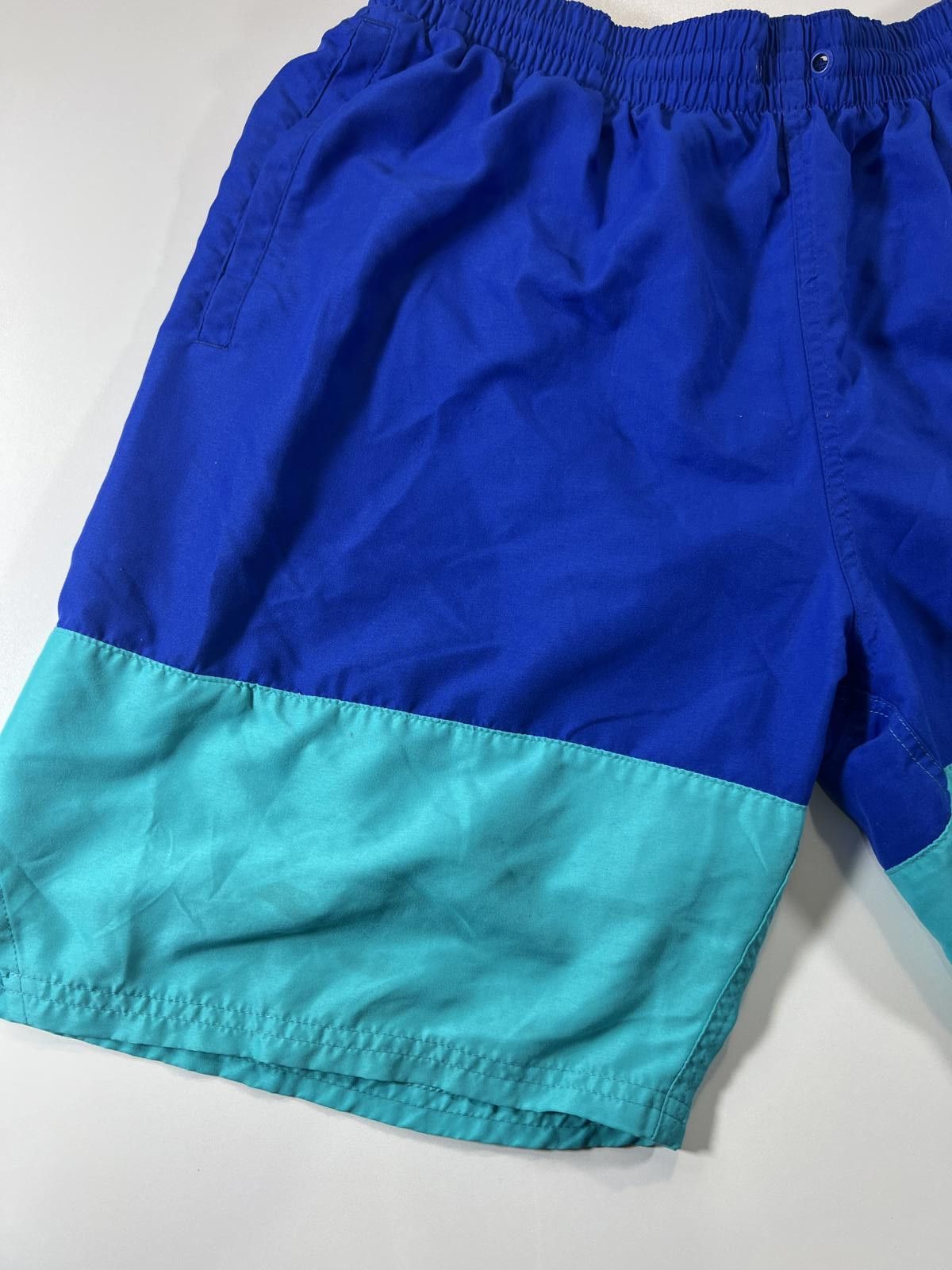 Nike Nike Men's Blue and Turquoise Colourblock Athletic Shorts Size US 34 / EU 50 - 3 Thumbnail
